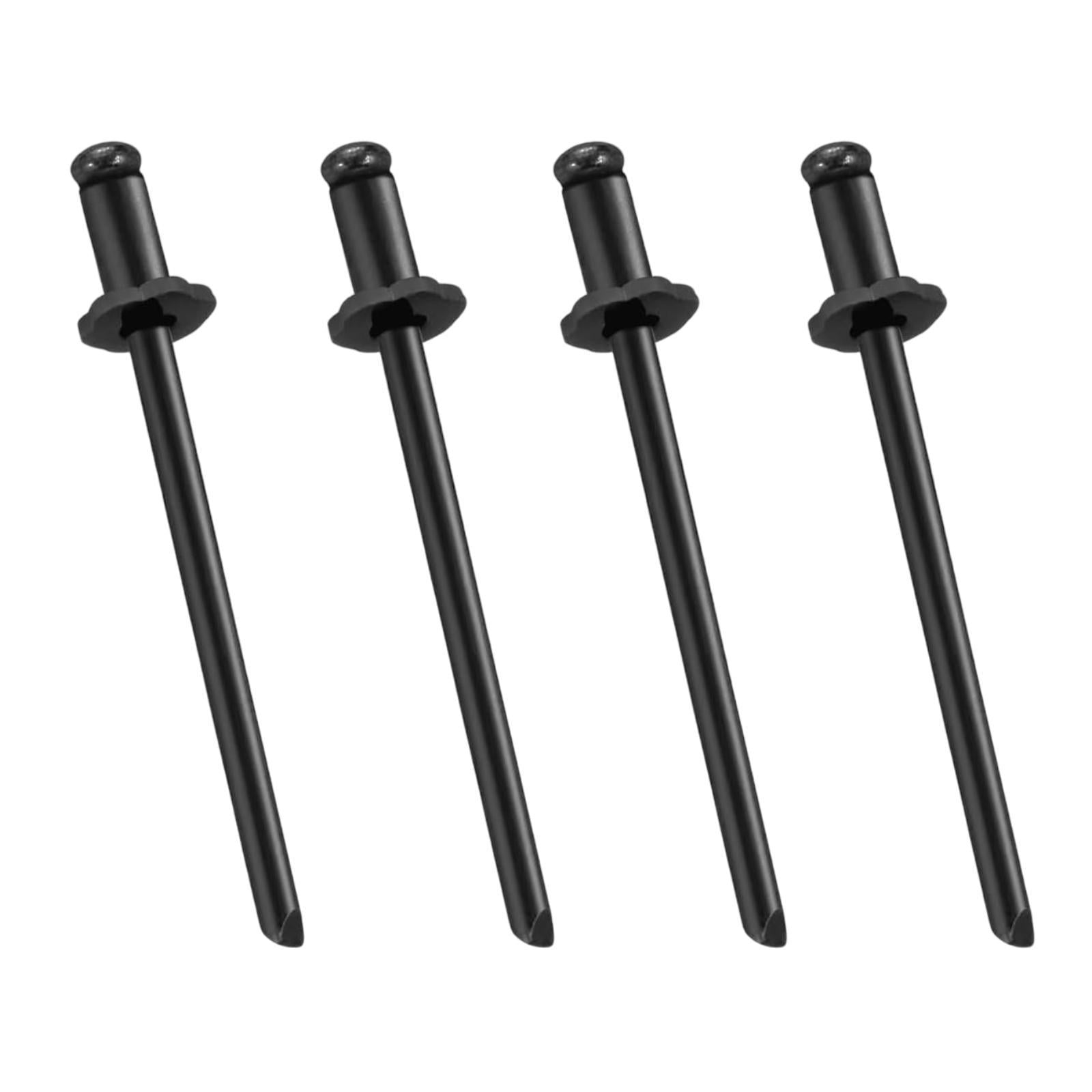 Ioensy - 4 Piezas De Remaches De Roseta Para Coche, Accesorios Para Automóviles, Repuestos Universales, Color Negro