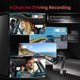 thumbnail image 4 of Cámara de tablero con espejo Gloryes 12" 4K 4 canales WiFi GPS 64 GB SD, 4 of 9