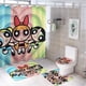 thumbnail image 1 of Las chicas superpoderosas-theme 4-Piece Shower Curtain Set with Rugs, Waterproof Bathroom Decor Set Includes Bath Mat, U-Shaped Rug, Toilet Lid Cover and Curtain with Hooks, 1 of 6