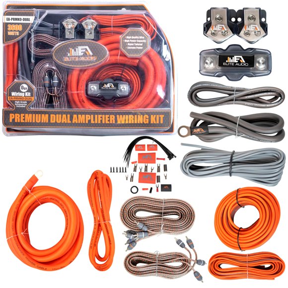 Kit de Cableado para Amplificador Elite Audio 3600W calibre 0 CCA