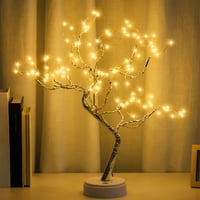 Xinqihang - Lámpara De Árbol Bonsái De Mesa De 20"" Con 108 Luces Led De Alambre De Cobre, Lámpara De Árbol Artificial Diy, Funciona Con Pilas/Usb, Luces Decorativas Para Interiores De Fiesta Navideña De Escritori