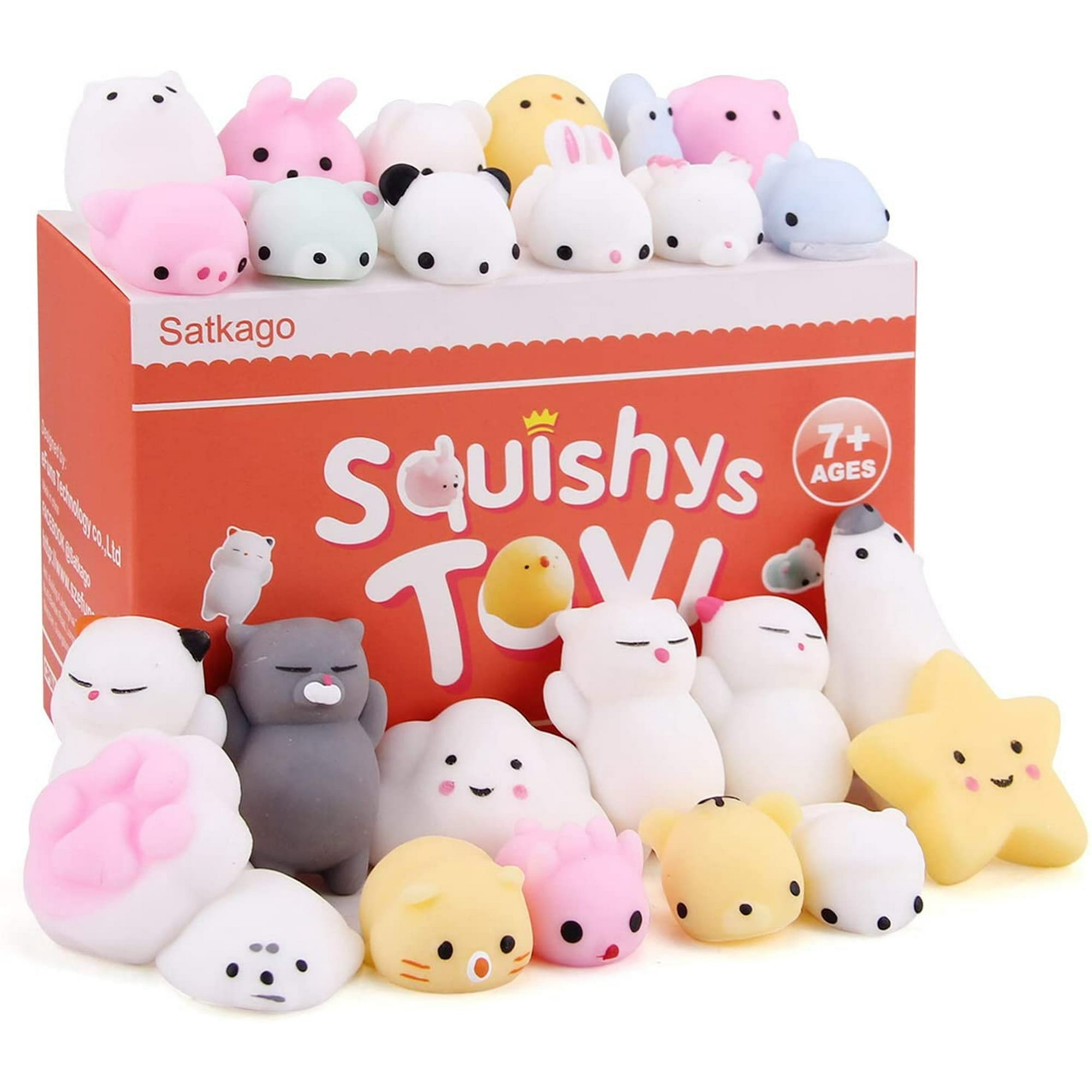 Satkago Squishies Mini Mochi Squishies Juguete, 25 Pcs Mini Satkago Satkago