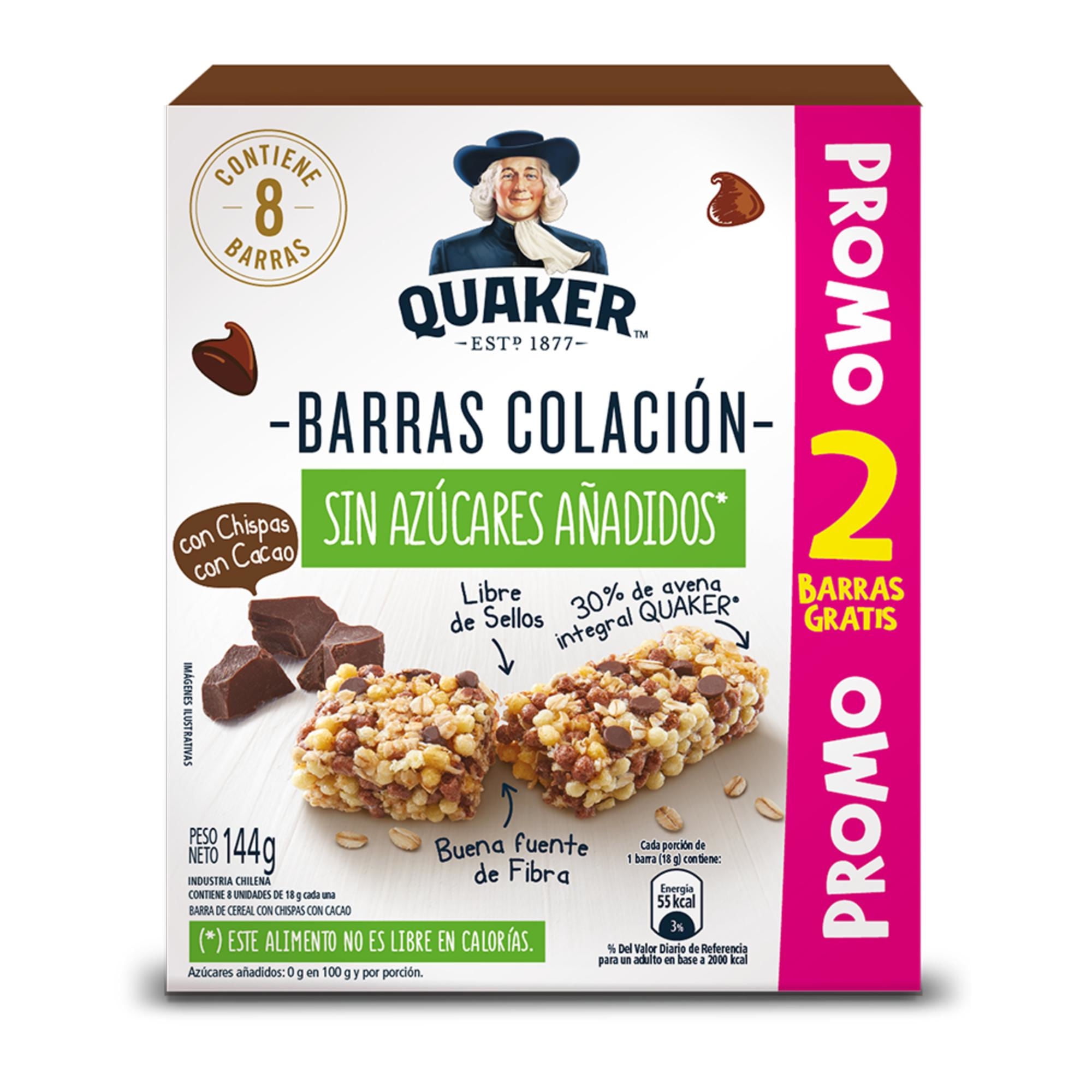 Quaker Barra Chispa Chocolate 144G