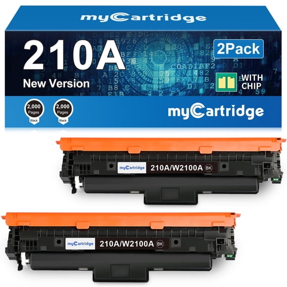 Cartucho de tóner MyCartridge 210A negro, paquete de 2 para HP 210A 210X