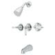 thumbnail image 1 of Grifo Kingston Brass KB231PL para bañera y ducha con 3 manillas de porcelana, 1 of 2