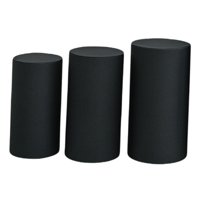 Magideal - 3 Piezas De Cubiertas De Pedestal Cilíndricas, Cubiertas De Pedestal Cilíndricas, Elegantes Cubiertas De Pedestal Cilíndricas Para Aniversarios, Event Negro