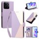 thumbnail image 2 of Cartera Plegable para Honor 200 Smart, PU Tricolor con Ranuras, Morado, 2 of 6