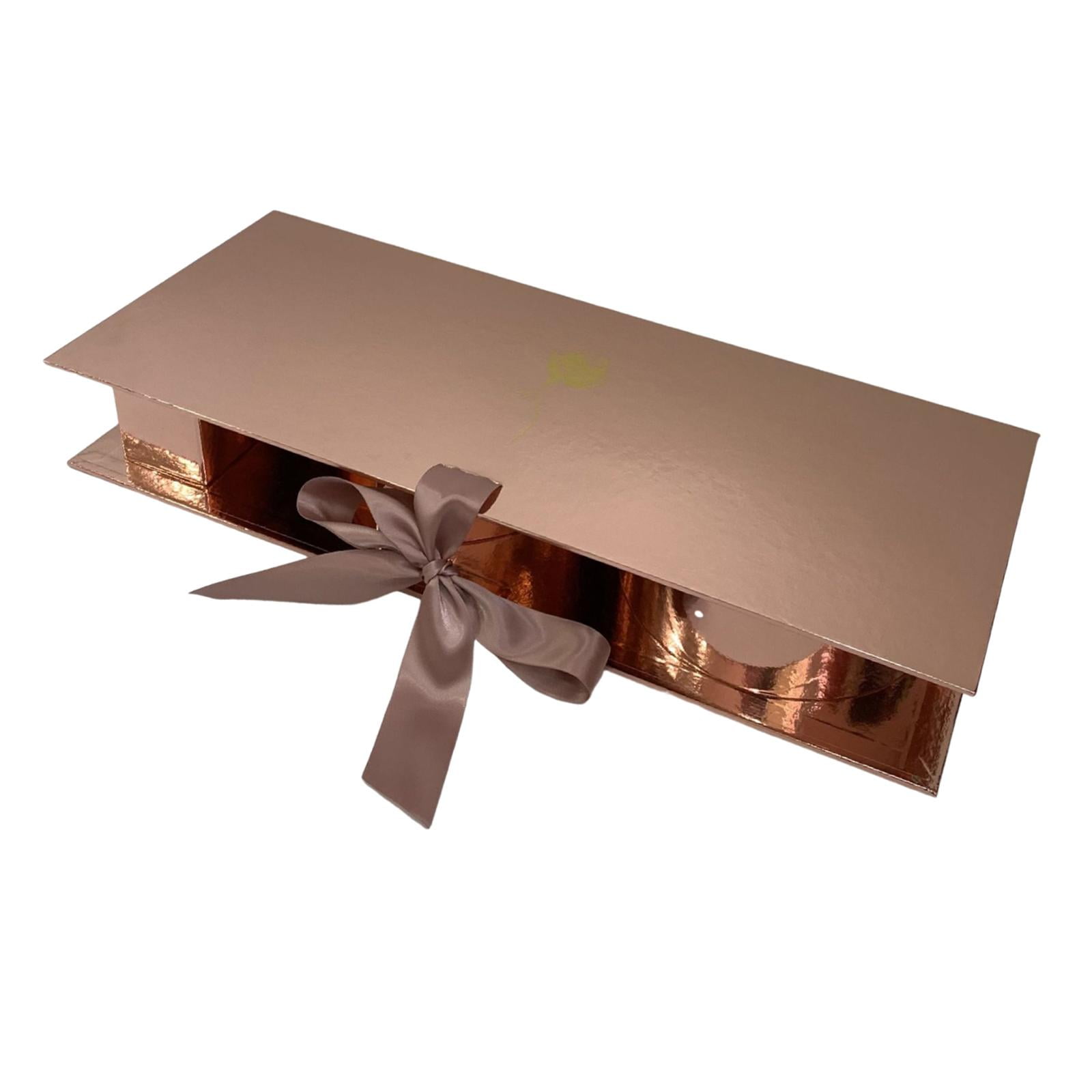 Bothyi - Caja De Regalo De Flores Rellenable Con Texto "te Amo", Cajas De Embalaje Para Cumpleaños Y Día De La Madre, Color Dorado
