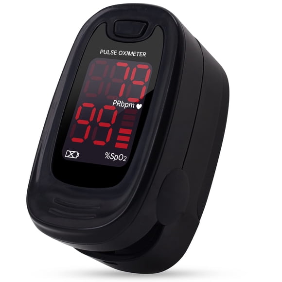 Pulsioxímetro CONTEC CMS50M, monitor SpO2 en la punta de los dedos, negro