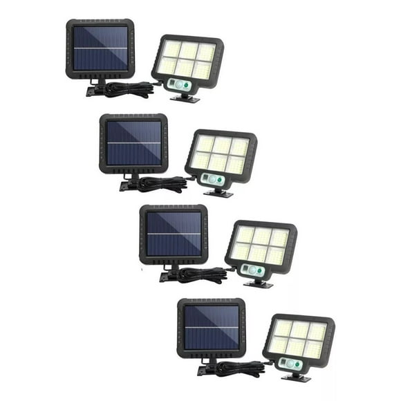 Pack X4 Foco Led Solares de Seguridad 250watts