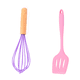 thumbnail image 1 of Juego de 2 mini utensilios de cocina de silicona con mangos de madera., 1 of 5