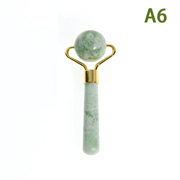 1pc Natural Jade Massager Round Ball Roller Manual Facial Gua Sha Skin Care Eye Beauty Lifting Wrinkle Remover Massage Scraper