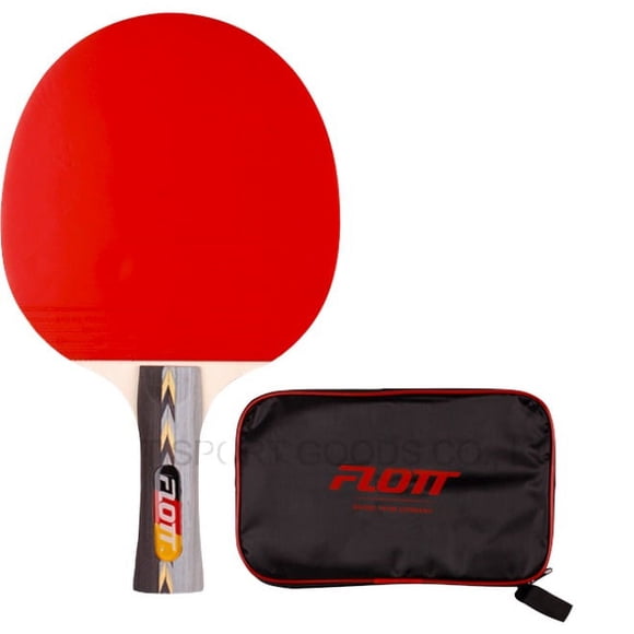 Paleta Ping Pong, 3 Estrella, Mango Largo, Lado Rojo/negro