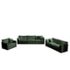 thumbnail image 1 of Modern Sofa Couch, 3 Piece Set Extra Deep Seat Sectional Sofa for Living Room, Oversized Sofa, 3 Seat Sofa, Loveseat and Single Sofa, Green Chenille, 1 of 3