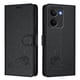 thumbnail image 1 of Funda tipo cartera FOXDOCK para Realme P3 Ultra con soporte, ranuras, RFID, diseño de gato, 1 of 5