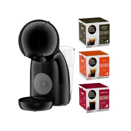 Dolce Gusto - Cafetera Piccolo Xs + Cápsulas De Café Negro X3 Cajas