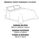 thumbnail image 2 of Juego De Sabanas 100% Algodón De 1 Plazas + 1 Funda Para Almohada 50x70cm, 2 of 3