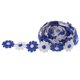thumbnail image 4 of 3 yardas 25 mm margarita flor bordado encaje ajuste cinta costura artesanía azul, 4 of 5