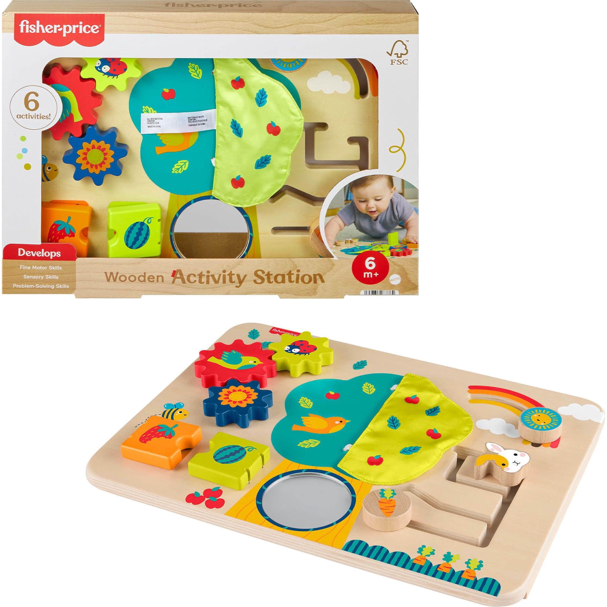 Centro De Actividades Fisher-price Wooden Con 6 Actividades