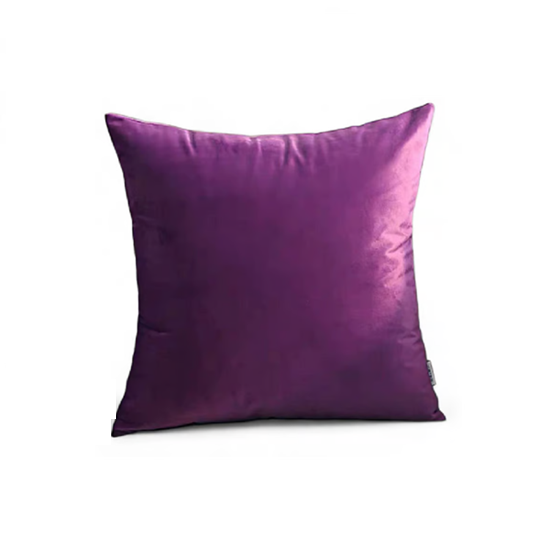 Genérico - Funda Para Cojín Velvet Terciopelo Liso En Variedad De Colores - Morado