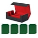 thumbnail image 2 of Caja De Baraja De Cartas Coleccionables, Juguete De Tarjeta De Recolección Fuerte, Estuche Para Tarjetas Deportivas De Cuero PU, Negro, Rojo Con Verde, 2 of 5