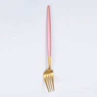 Xmhytop 4 Piezas Cubiertos De, Utensilios De Cocina Y Cubiertos Cotidianos,Tenedor,Gond Rosa