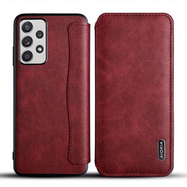 Luxury Leather Flip Cover With Stand Card Slot For Samsung Galaxy A13 5g Case Without Magnets