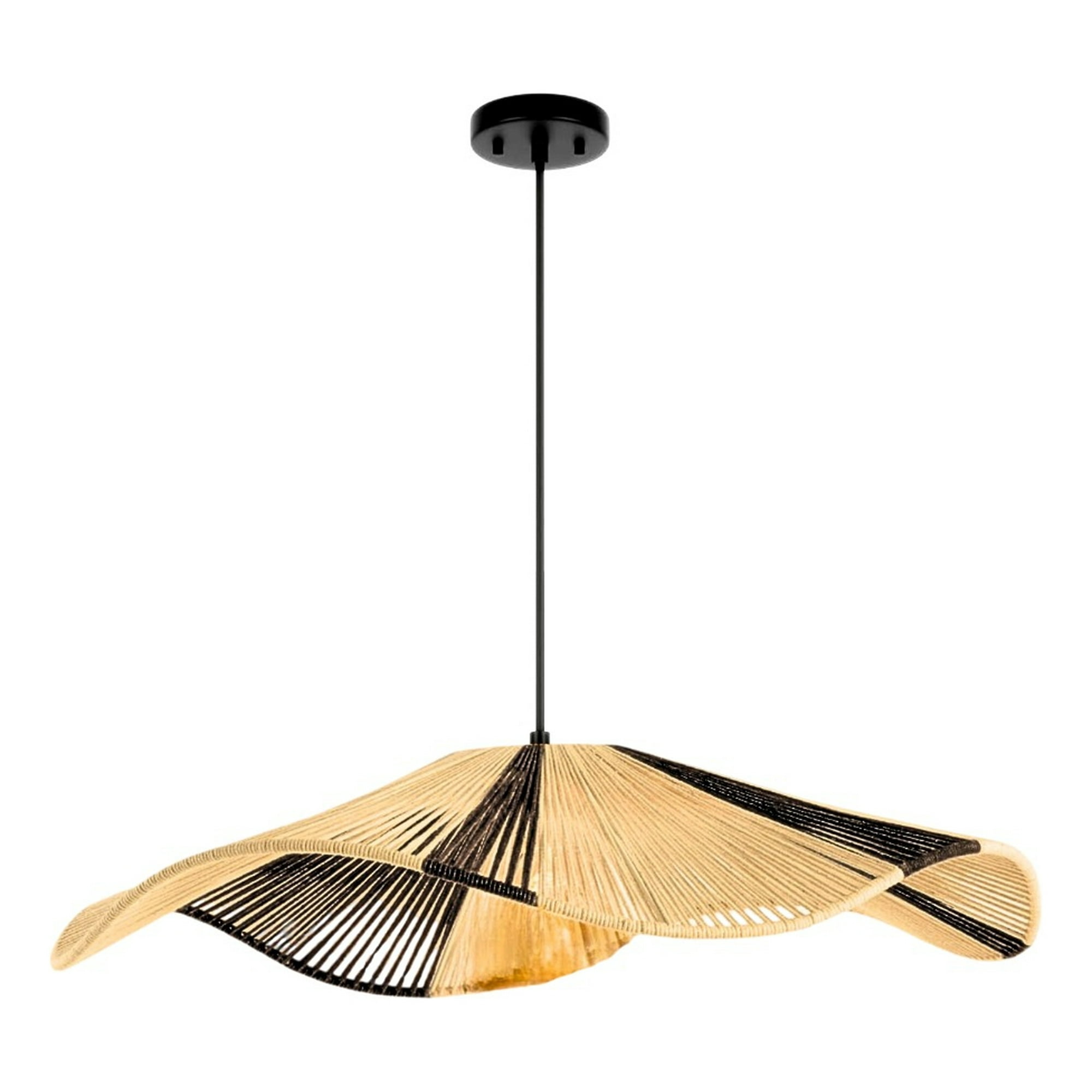 Genérico - Lámpara Colgante Techo Bicolor Tejida Japonés 60cm Jhn