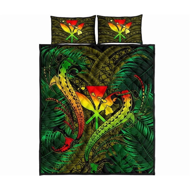 Juego De Cama Edredón Hawaii Shark Polynesian Tropical Reggae