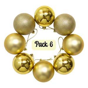 Genérico - Pack 6 Esferas Navidad 10Cm Decoración Colgantes