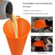 thumbnail image 5 of Embudo ZNDAW Pack de 2, cuello largo 29 cm, plástico naranja, 5 of 6