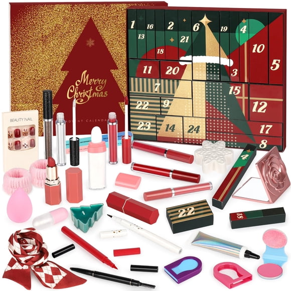 Set de regalo de maquillaje Meaicezli 2025 con calendario de adviento para niñas adolescentes