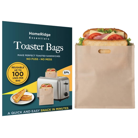Bolsas para Tostadora HomeRidge Essentials – Pack de 8 Reutilizables Antiadherentes