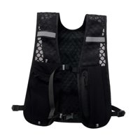 Magideal - Hidratación Chaleco Mochila Deportiva Ligera Con Compartimento Para Botella Y Bolsillo Para Teléfono Nylon Resistente Con Tiras Reflectantes Adecuado Negro