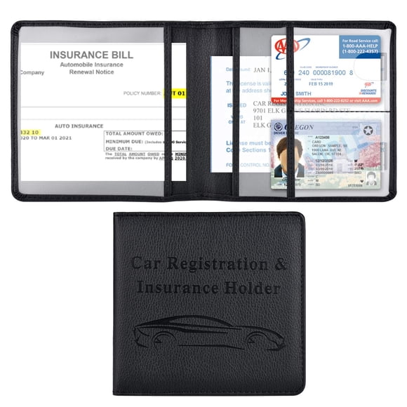 Titular de registro y seguro de automóvil Cacturism Black