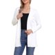 thumbnail image 1 of INSPIRE CHIC Cárdigan abierto para mujer de manga larga, elástico, suave, casual, tejido para otoño e invierno, XS Blanco, 1 of 6