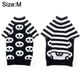 thumbnail image 2 of Suéter de Halloween para mascotas, ropa para perros y gatos con mangas a rayas y calaveras., 2 of 6