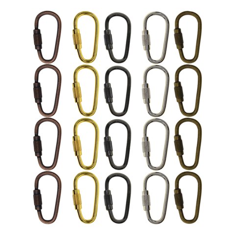 Bothyi - 20 Piezas Mini Clips De Bloqueo De Acero Ganchos A Presión Ligeros Hebilla De Bloqueo De Tornillo
