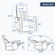 thumbnail image 2 of Black Faux Leather Heat Massage Manual Recliner Chair with Rocker and Swivel for Living Room, 2 of 3