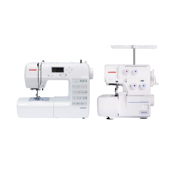 JANOME MAQ.COMPUTARIZADA 1050DC+ OVERLOCK 8002D