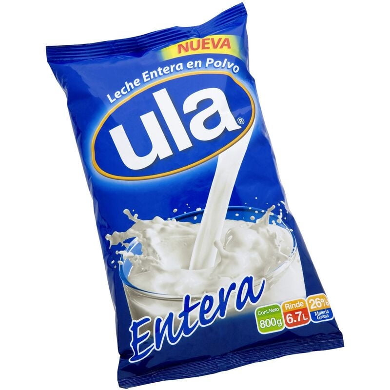 Leche En Polvo Entera Bolsa 800 g Ula