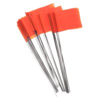 Ioensy - 50 Banderas De Señalización Naranjas Fáciles De Instalar Para Inspección De Césped De Jardín.