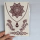 thumbnail image 1 of 1 sheet Waterproof and Sweatproof Temporary Tattoo Sticker for Women - Lace Hollow Pattern Design, 1 of 3