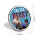 thumbnail image 2 of La bestia del mar-Theme Round Button Badge: Premium Metal Construction, Ideal for High-End Events 2.8 cm, 2 of 6