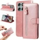 thumbnail image 1 of Funda con Cremallera para Motorola Moto G56, Carcasa Cartera de Cuero PU con Soporte y Tarjetero, 1 of 5