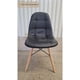 thumbnail image 5 of Silla Comedor Buckle Negra Ecocuero con Patas de Madera, 5 of 5