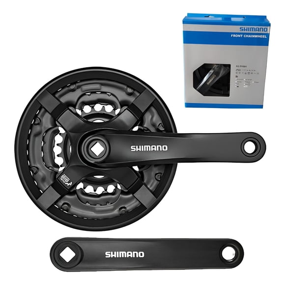Biela + Volante Shimano Tourney Fc-ty501 170mm 48-38-28t Negro