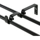 thumbnail image 2 of Set Doble De Barras Para Cortina Extensible 200-250 Cm De Metal Diámetro 13/16 Mm Soporte De Muro Terminal Bola Color Negro Orb, 2 of 7