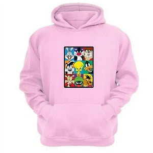Genérico - Polerón Canguro Dibujos Animados Lt Rosa Talla Xs Unisex