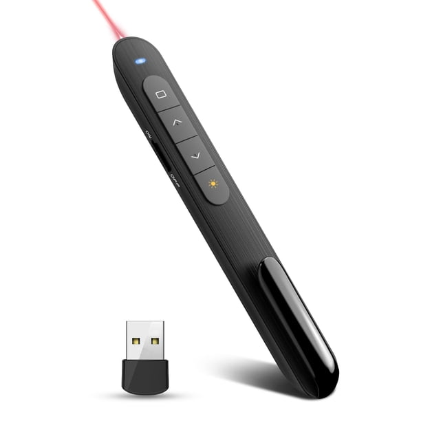 Make Your Presentations Stand Out with Our USB Wireless Presenter Remote - Compatible with Mac/PC/PPT/Google Slide Clicker - 1pc Presentation Clicker for PowerPoint (Battery Not Included)